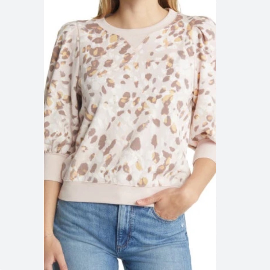 Wit & Wisdom Women’s Crewneck Top. Small. Pink Floral.
